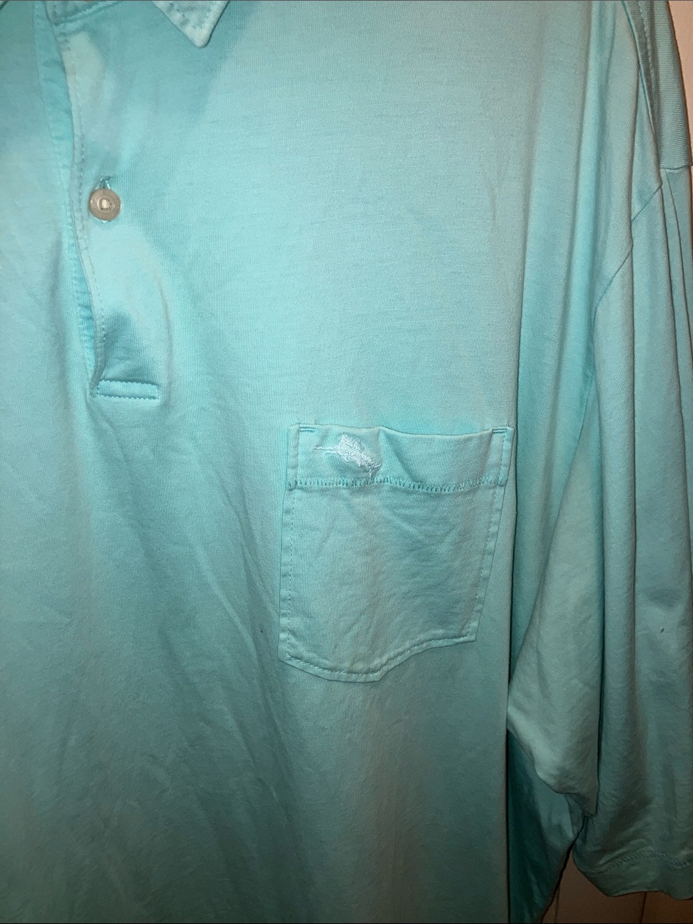 Tommy Bahama Pale Aqua Men’s Polo with Chest Pocket
XLT - Picture 3 of 4